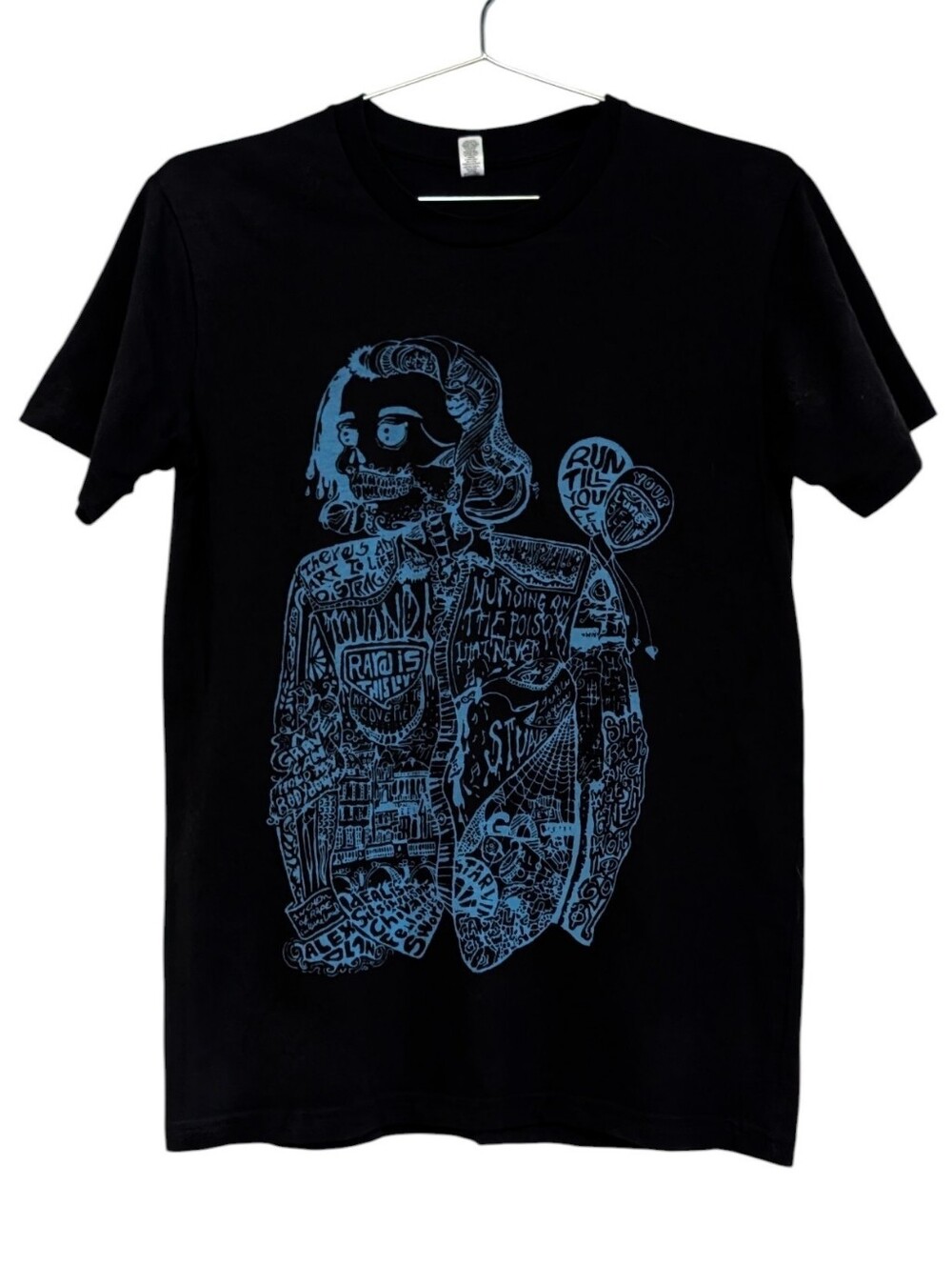Hozier 2019 Tour Shirt With Blue Skeleton Illustration